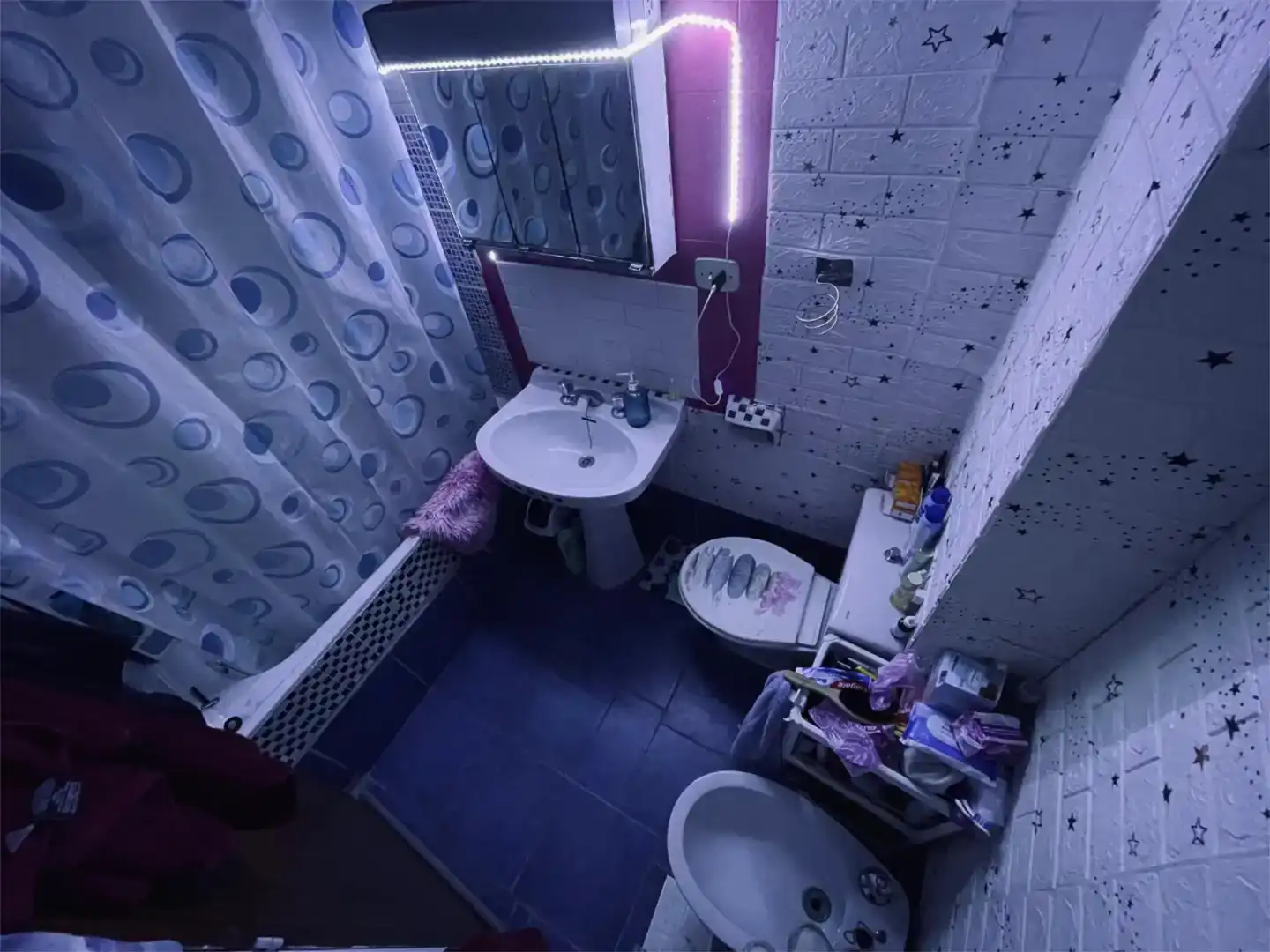 Badezimmer von Wohnung zur Miete in Binéfar mit Parkett, Möbliert und Balkon