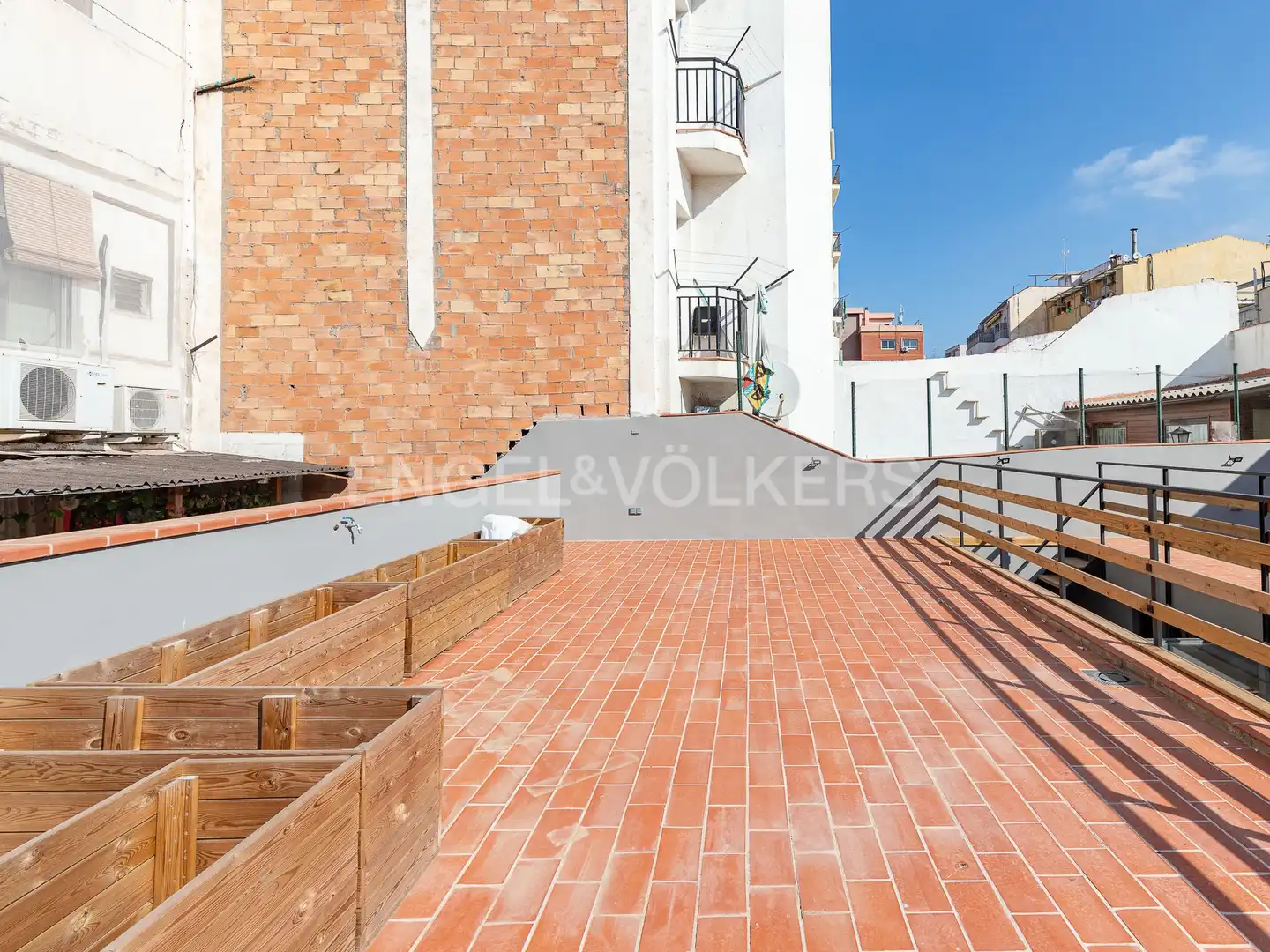 Terraza de Piso de alquiler en Barcelona con Aire acondicionado, Calefacción y Parquet