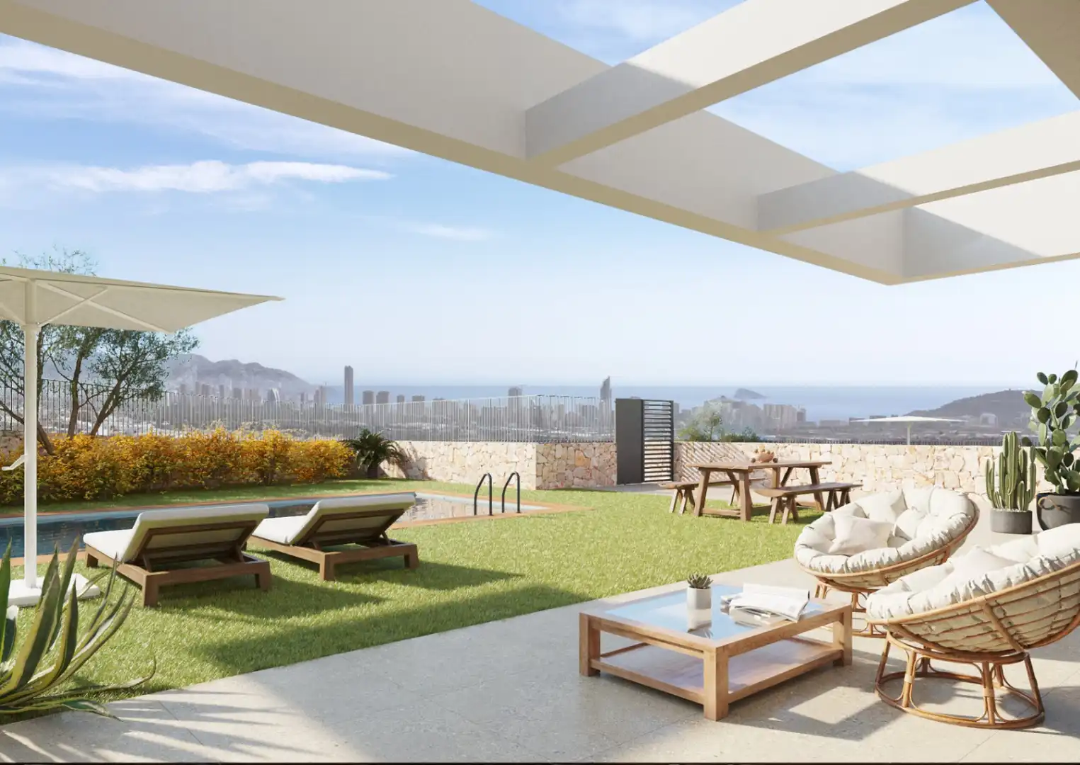 Adosado con piscina en venta en Balcón de Finestrat - Terra Marina