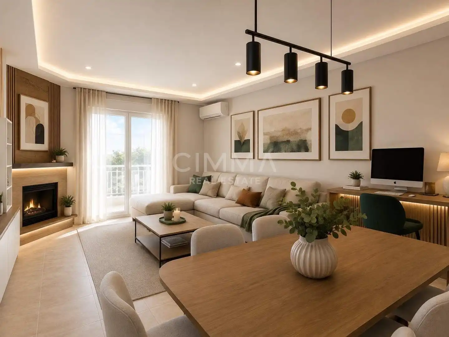 Sala de estar de Casa o chalet en venta en La Nucia con Aire acondicionado, Jardín privado y Terraza