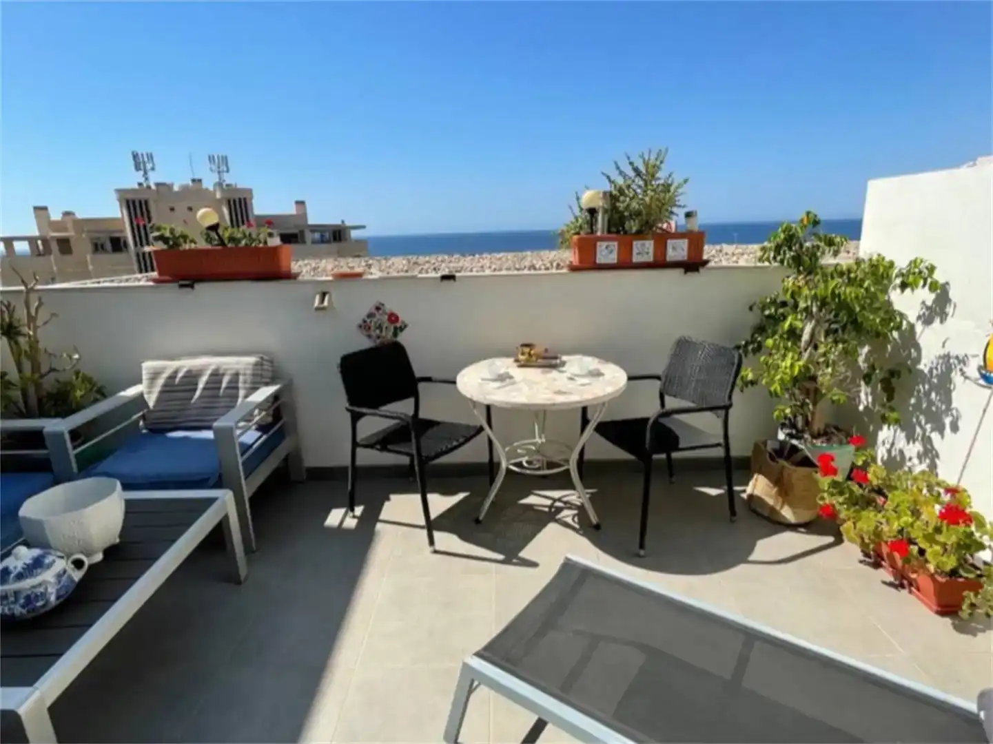 Terrassa de Apartament en venda en Calpe / Calp amb Aire condicionat, Piscina i Balcó