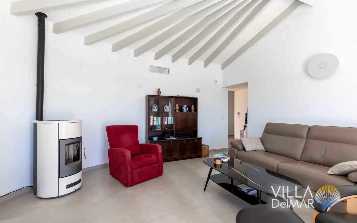 Living room of Houses for sale in Calpe / Calp  with Air Conditioner, Heating and Private garden