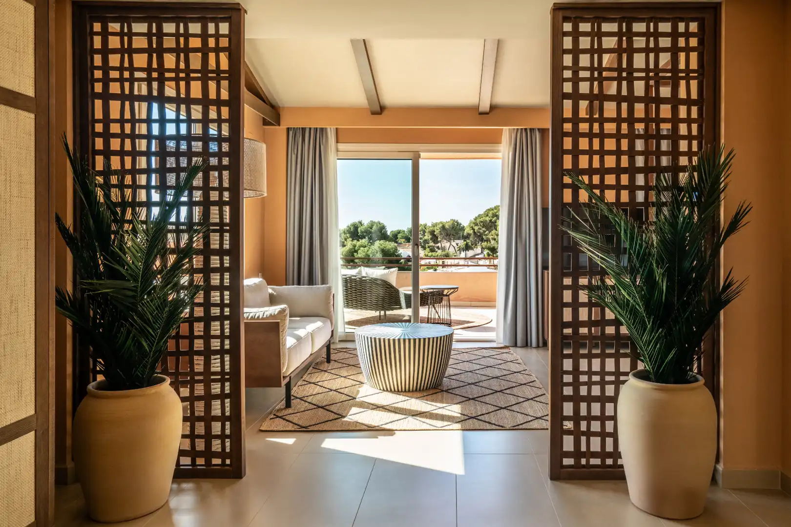 Sala d'estar de Apartament en venda en Moraira amb Aire condicionat, Calefacció i Jardí privat