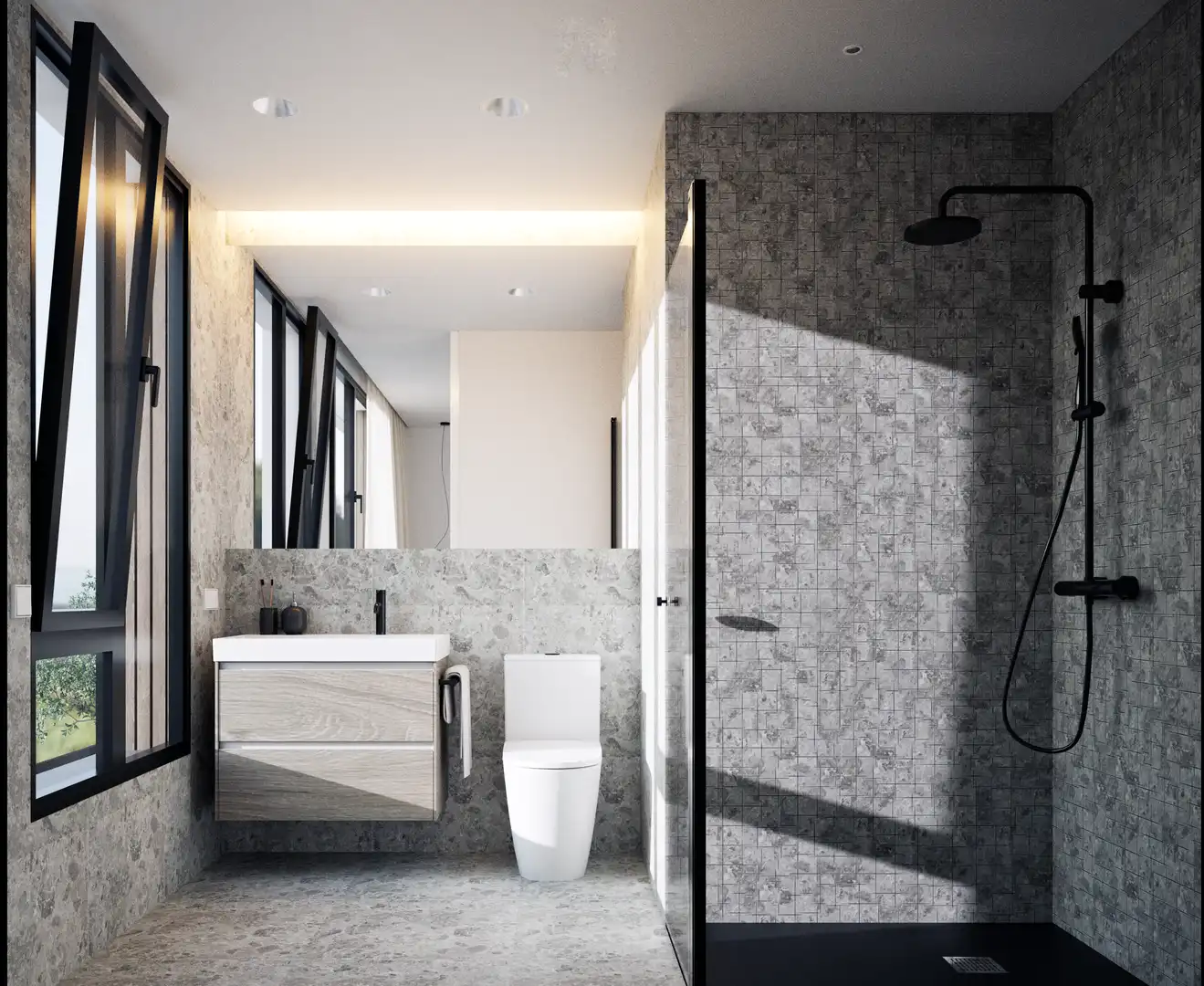 Badezimmer von Einfamilien-Reihenhaus zum Verkauf in Güímar mit Privatgarten, Terrasse und Abstellraum