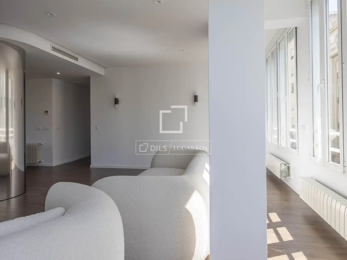 Living room of Flat for rent in Valencia  with Air Conditioner, Heating and Parquet flooring
