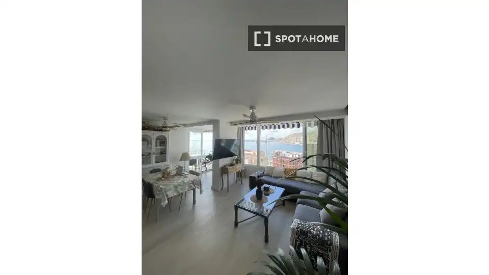 Sala d'estar de Apartament per a compartir en Playa de San Juan - El Cabo de las Huertas