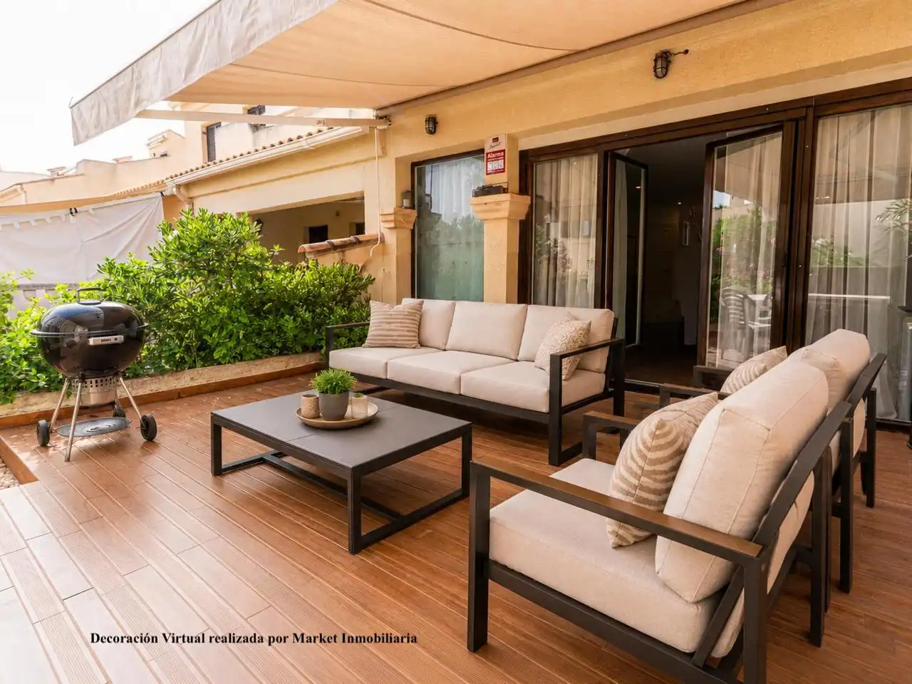 Terrace of Detached homes for sale in Santa Pola  with Air Conditioner, Private garden and Parquet flooring