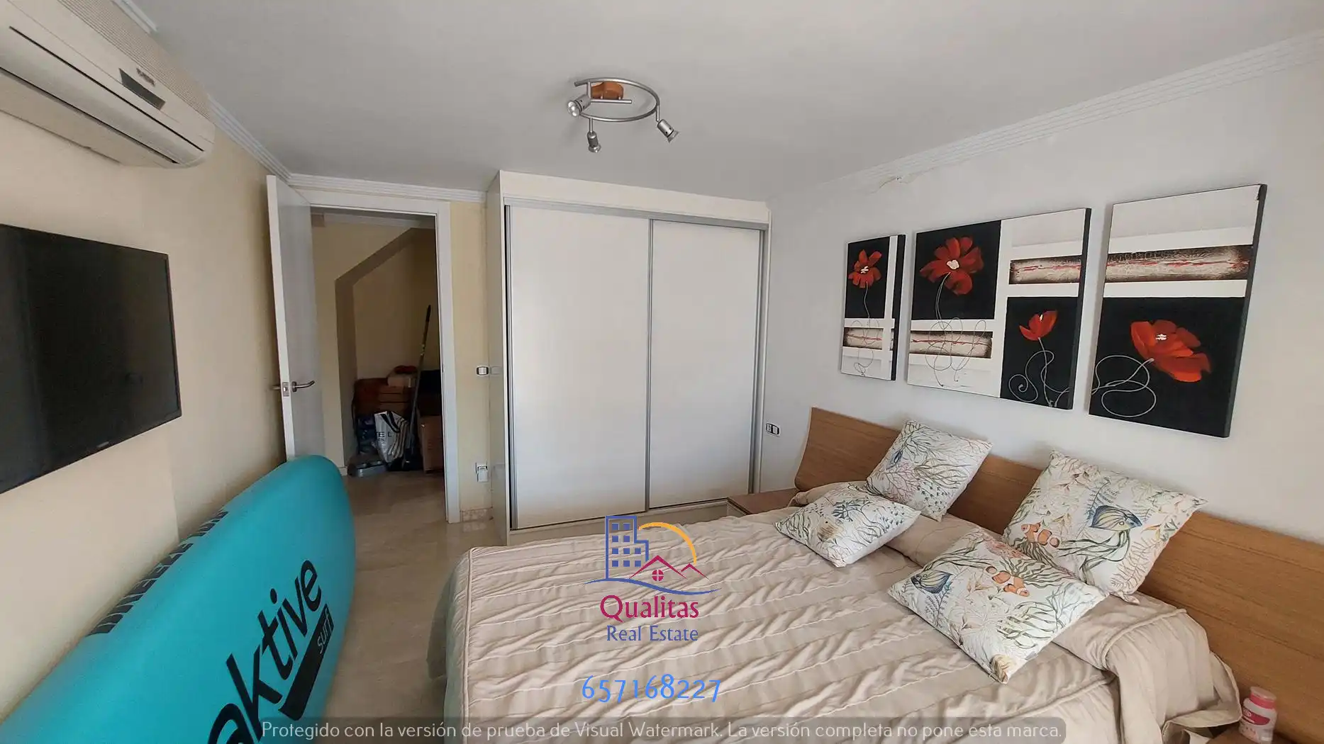 Habitación de Casa adosada de alquiler en Oliva con Aire acondicionado, Calefacción y Terraza