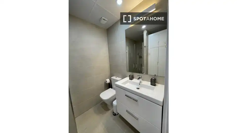 Baño de Apartamento para compartir en Málaga con Aire acondicionado, Calefacción y Terraza