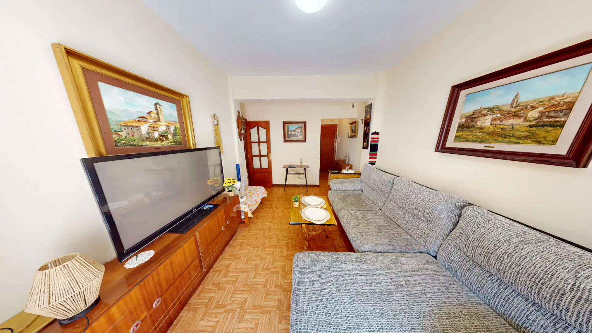 Sala d'estar de Pis en venda en Alicante / Alacant amb Parquet, Moblat i Forn