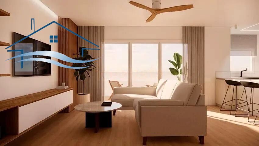 Sala d'estar de Àtic de lloguer en El Campello amb Aire condicionat, Calefacció i Jardí privat