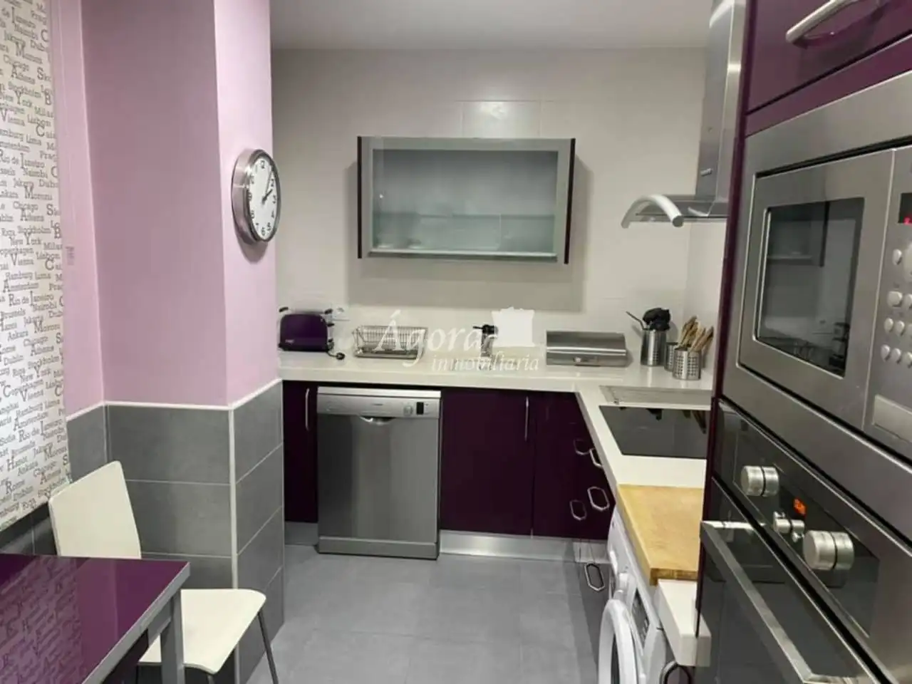 Cocina de Piso de alquiler en Valladolid con Calefacción, Parquet y Terraza