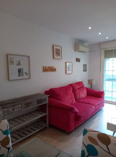 Living room of Flat to rent in  Zaragoza Capital  with Heating, Parquet flooring and Furnished