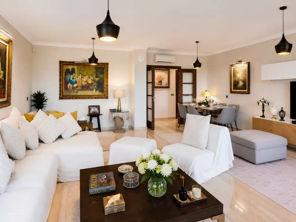 Living room of Flat for sale in Fuengirola  with Air Conditioner, Private garden and Terrace