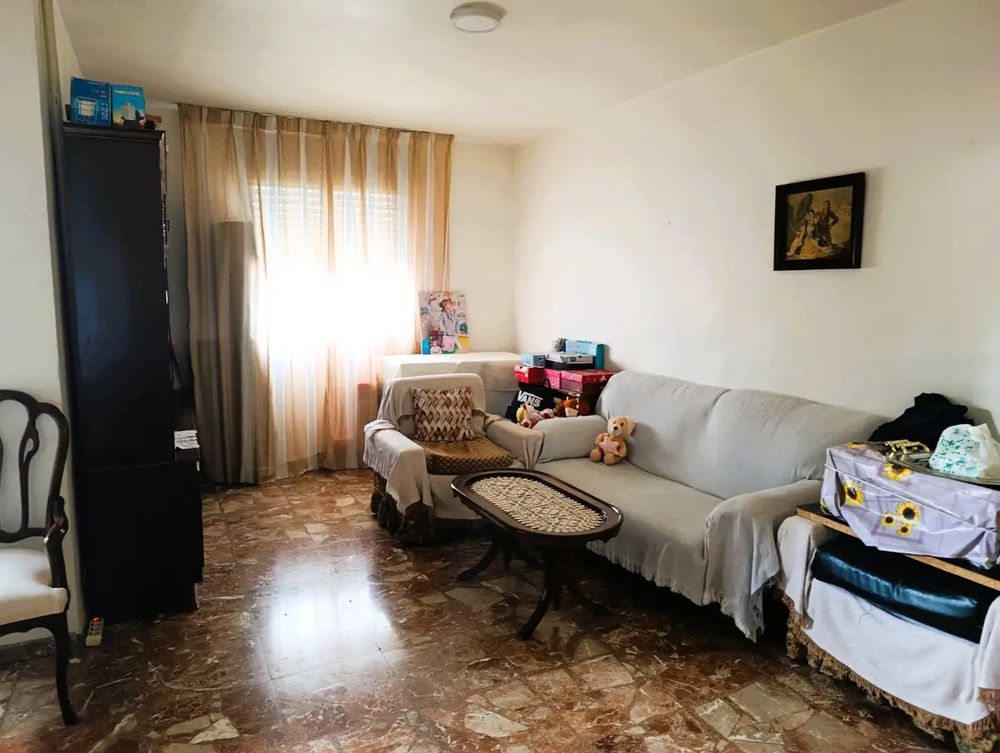 Sala de estar de Casa adosada en venta en Berja con Amueblado y Balcón