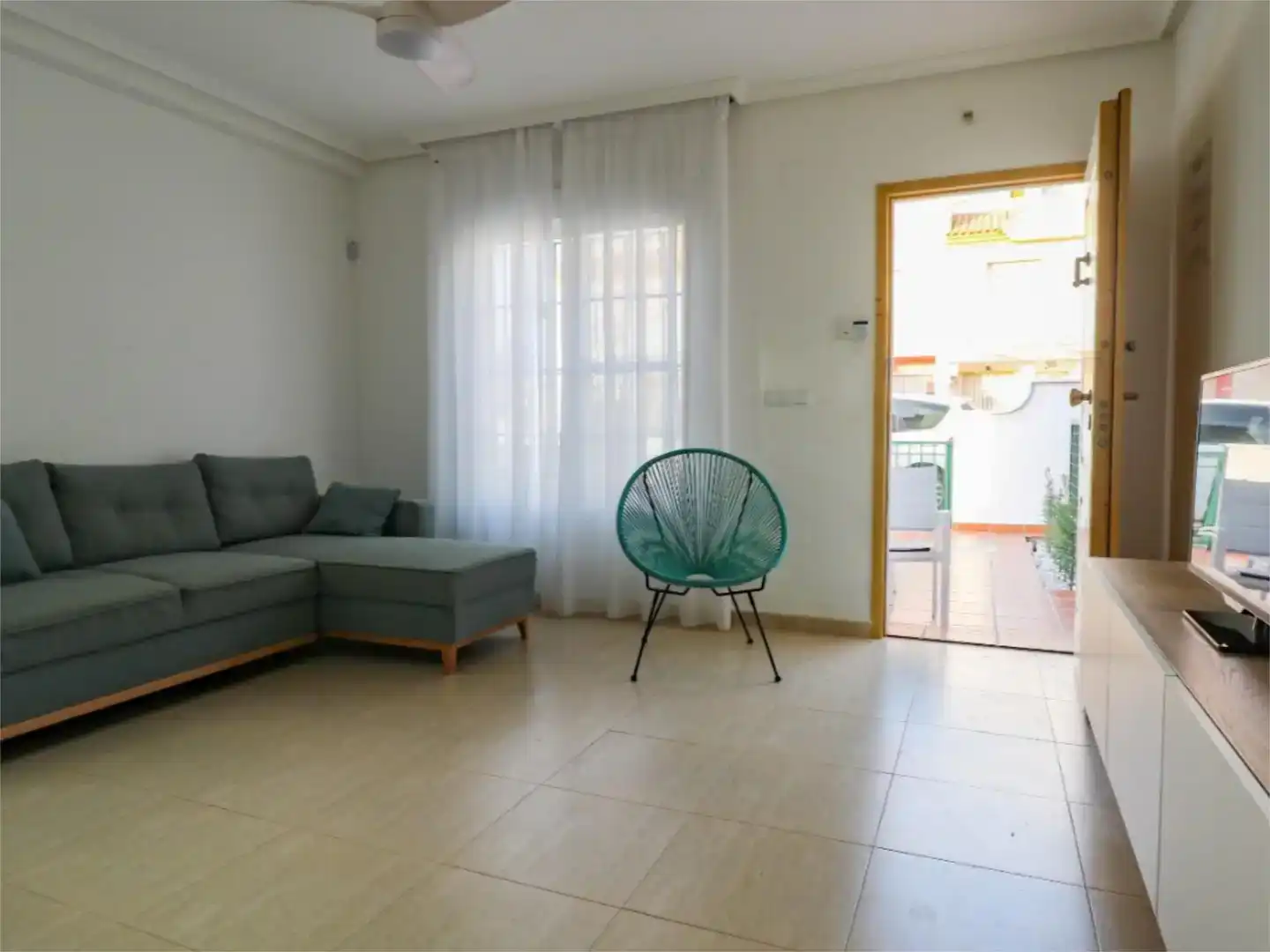 Wohnzimmer von Wohnung zur Miete in Pulpí mit Privatgarten, Schwimmbad und Möbliert