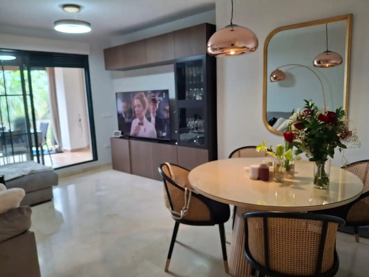 Esszimmer von Erdgeschoss zum Verkauf in Finestrat mit Klimaanlage, Privatgarten und Terrasse