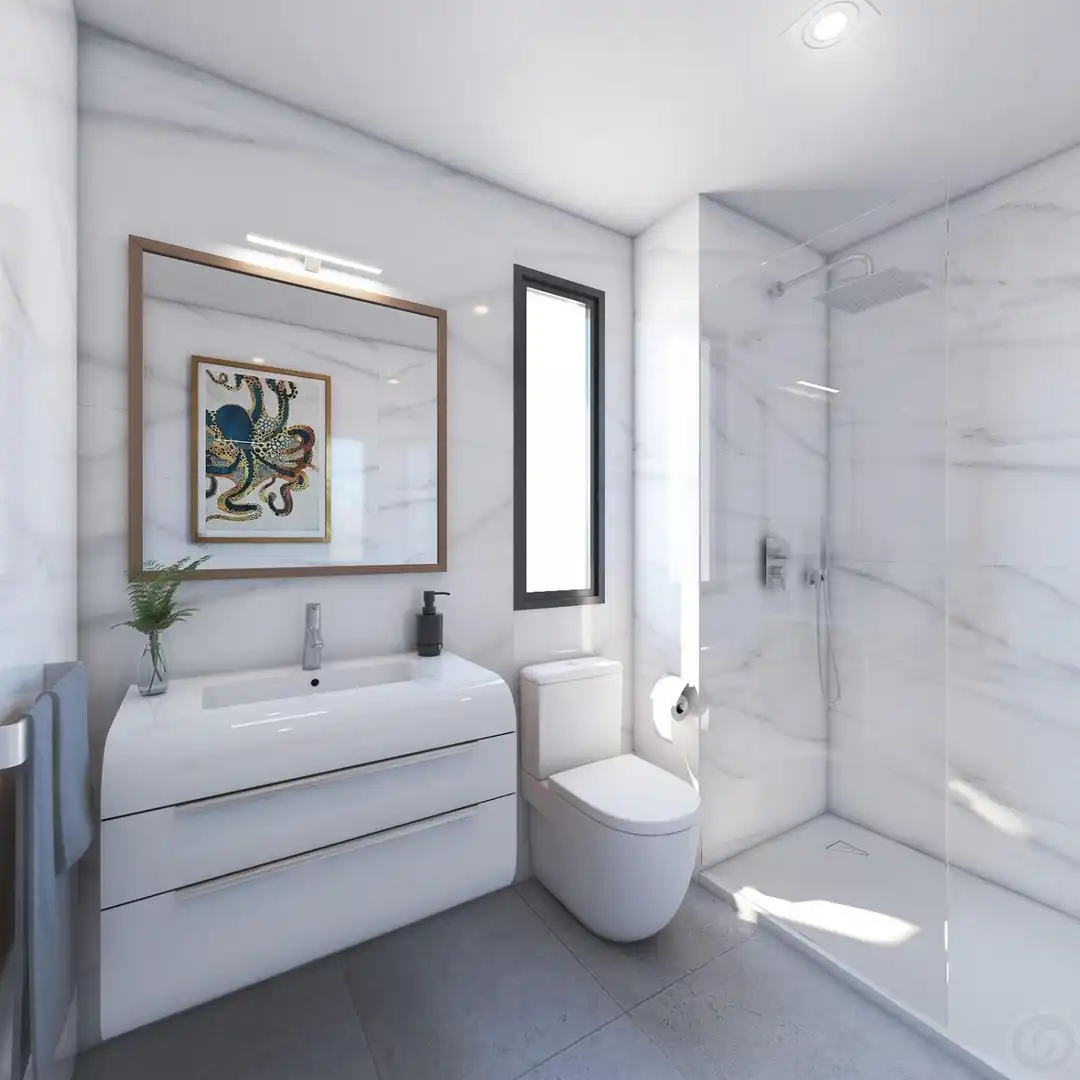 Bathroom of Flat for sale in Fuengirola  with Air Conditioner, Private garden and Swimming Pool