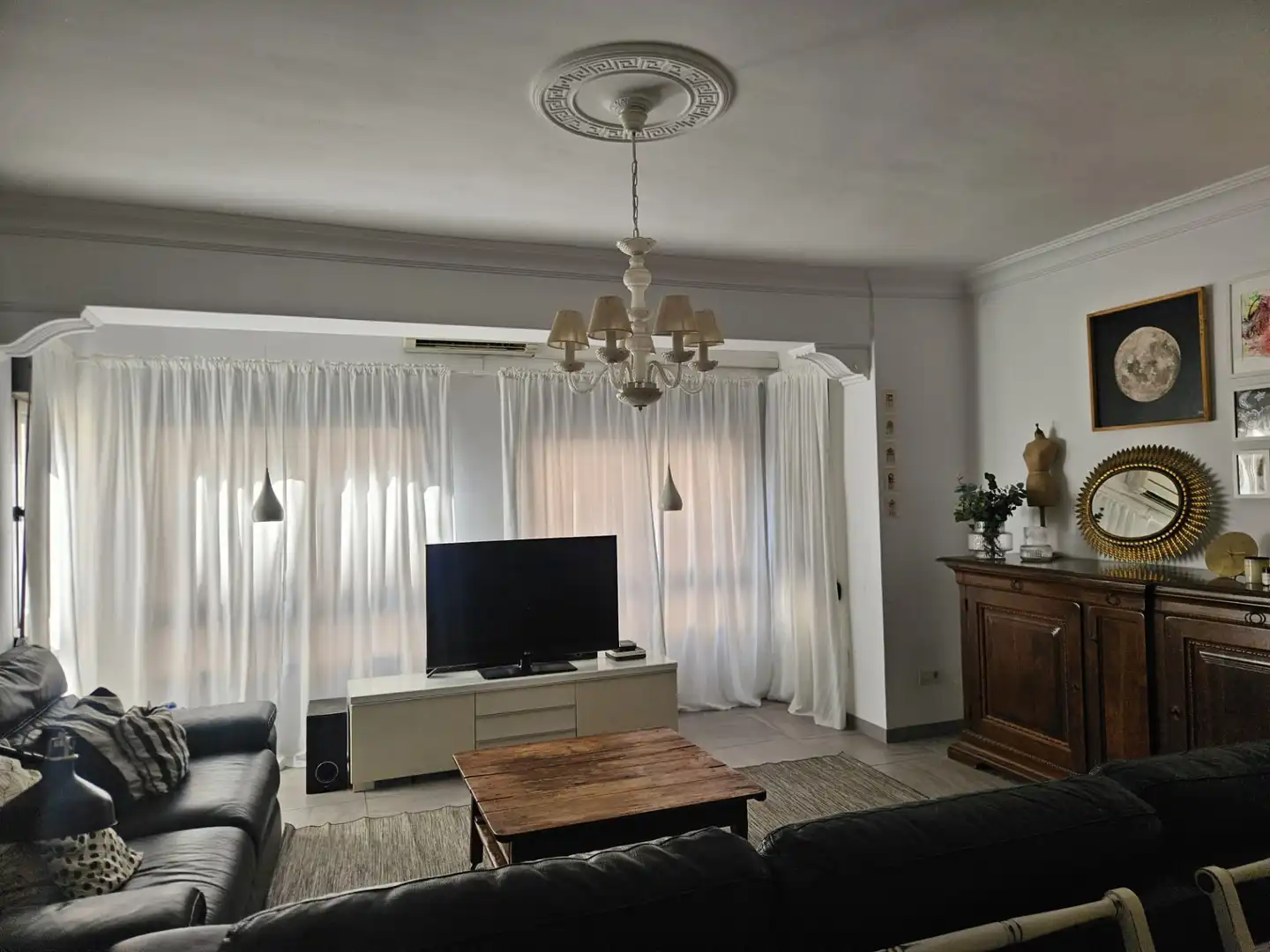 Living room of Flat for sale in Vila-real  with Air Conditioner, Heating and Furnished