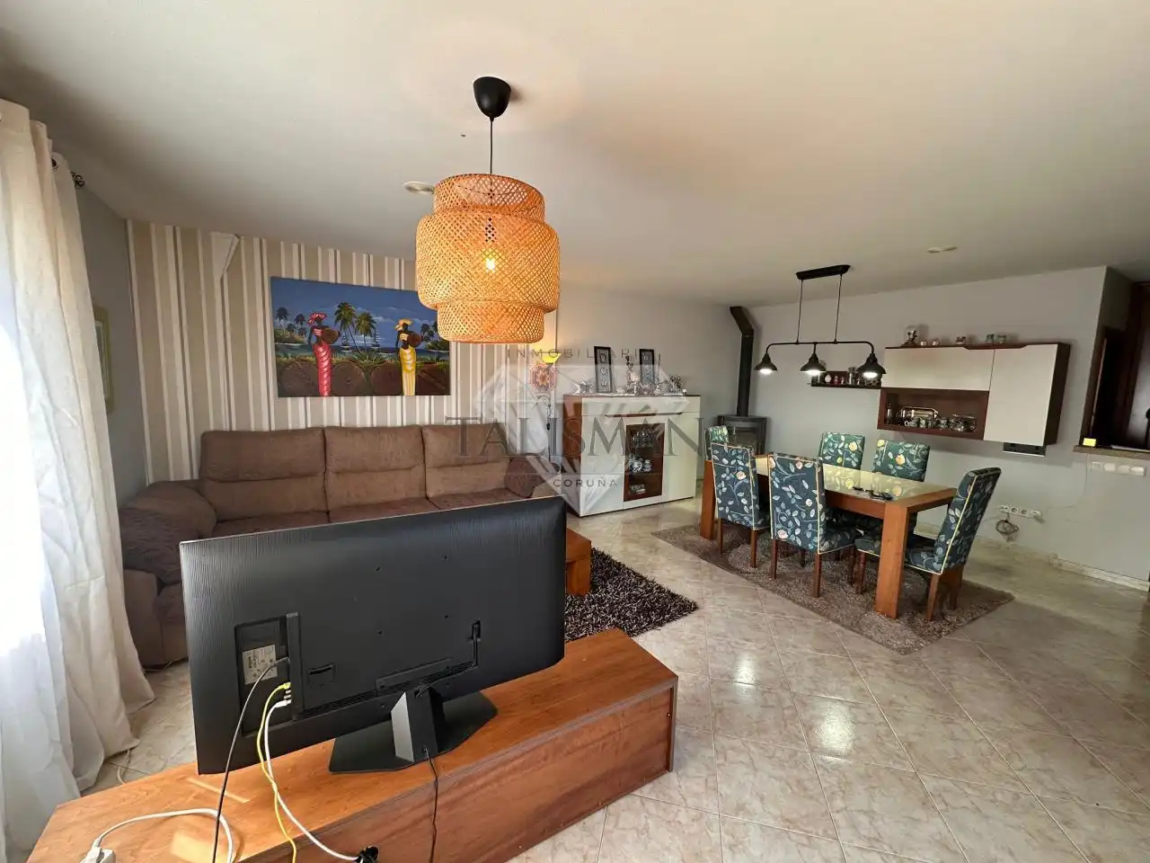 Living room of Houses for sale in Vilanova de Arousa  with Heating, Private garden and Terrace