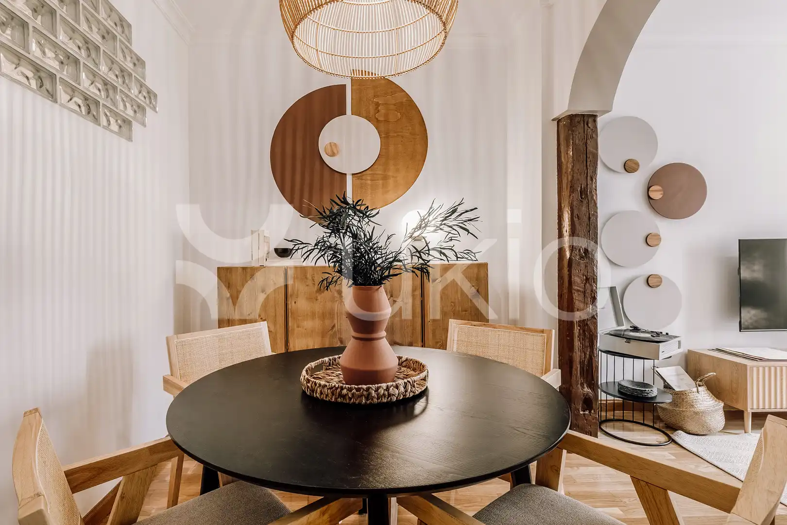 Esszimmer von Wohnungen zur Miete in Madrid mit Klimaanlage, Heizung und Möbliert