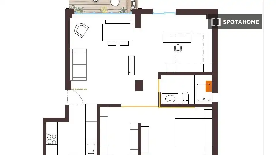 Wohnung zur Miete in Madrid mit Klimaanlage, Heizung und Möbliert