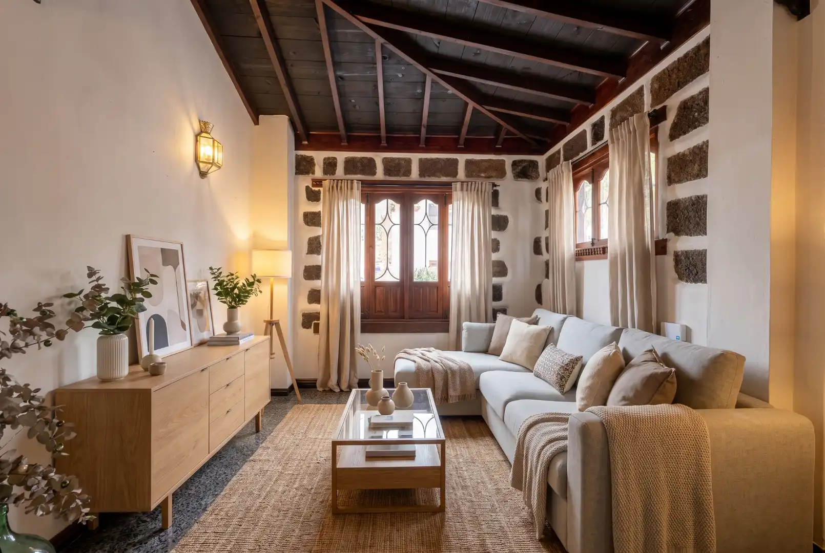 Sala d'estar de Casa adosada en venda en El Sauzal amb Terrassa, Traster i Moblat