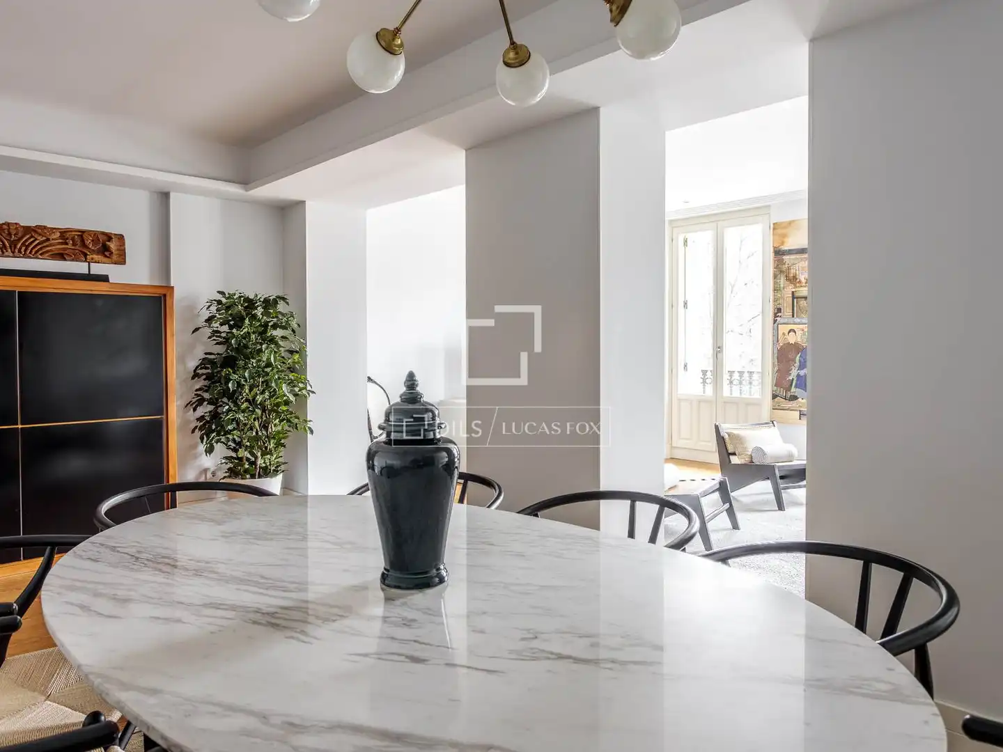 Esszimmer von Wohnung zur Miete in Madrid mit Klimaanlage, Heizung und Parkett