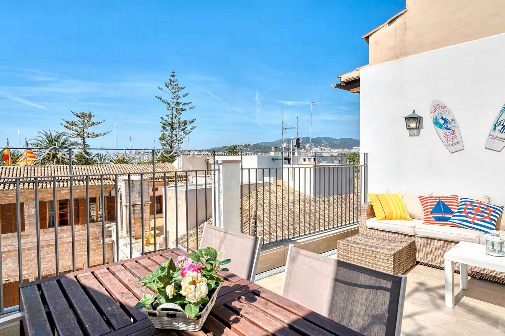 Terrassa de Pis de lloguer en  Palma de Mallorca amb Aire condicionat, Calefacció i Terrassa