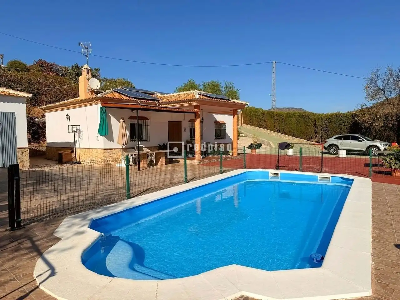 Schwimmbecken von Haus oder Chalet zur Miete in Almogía mit Heizung, Privatgarten und Terrasse