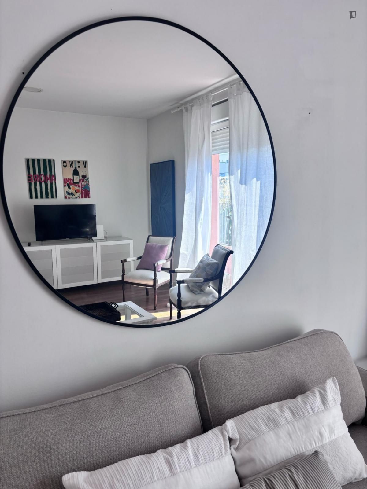Living room of Apartment to rent in  Sevilla Capital  with Air Conditioner, Furnished and Washing machine
