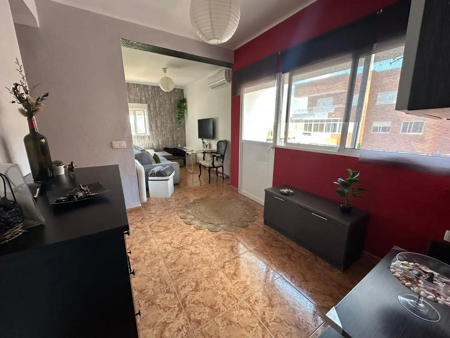 Sala de estar de Piso en venta en Badajoz con Amueblado y Balcón