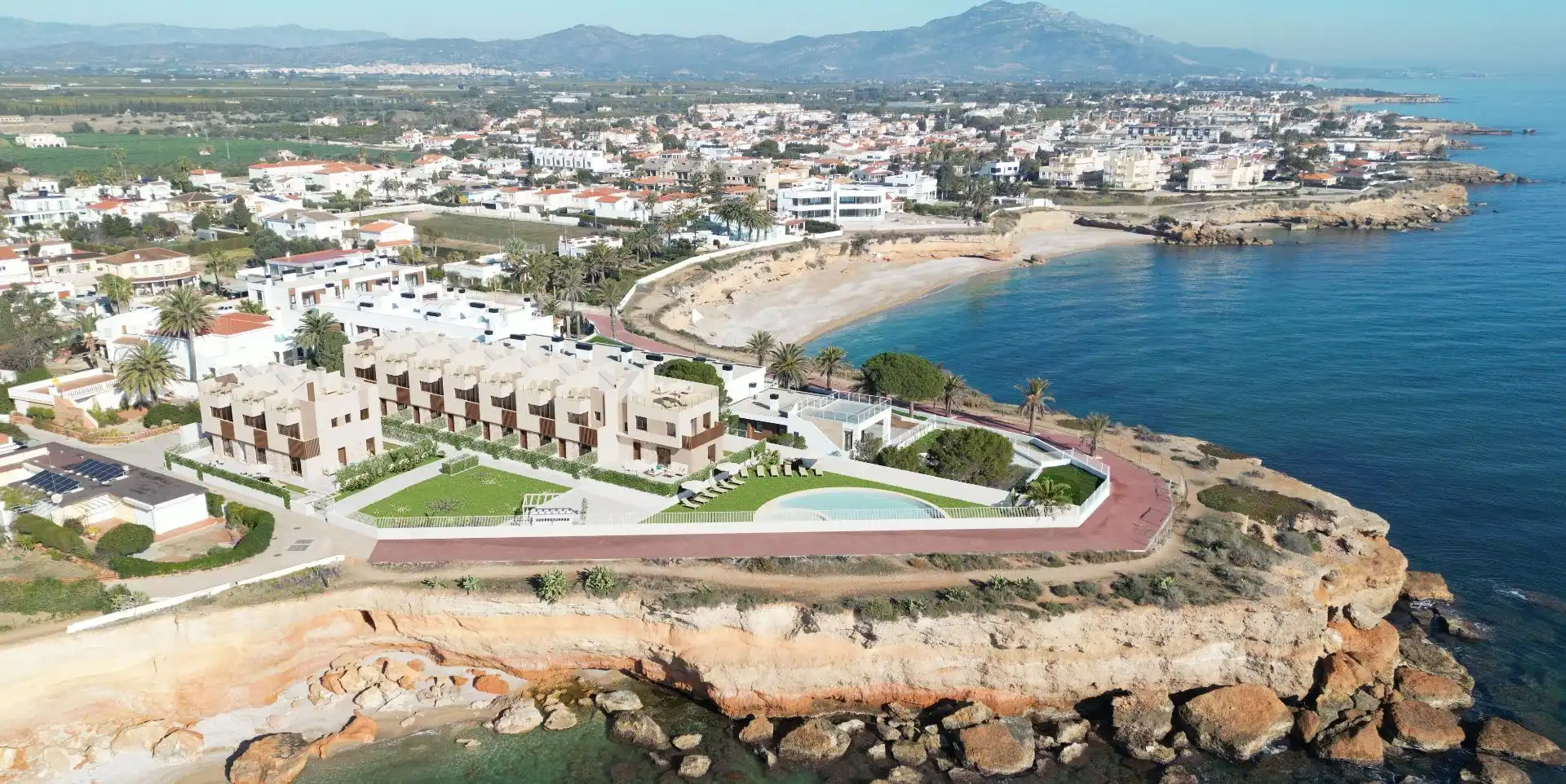 Vista exterior de Casa adosada en venta en Vinaròs con Aire acondicionado, Calefacción y Jardín privado