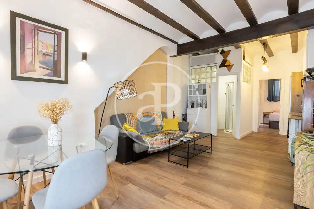 Wohnzimmer von Wohnung zur Miete in Valencia mit Klimaanlage, Heizung und Terrasse
