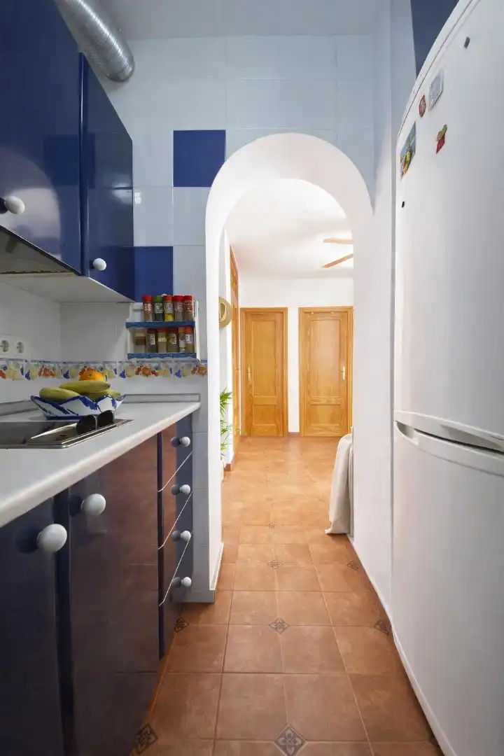 Cocina de Piso en venta en Benalmádena con Terraza, Amueblado y Piscina comunitaria