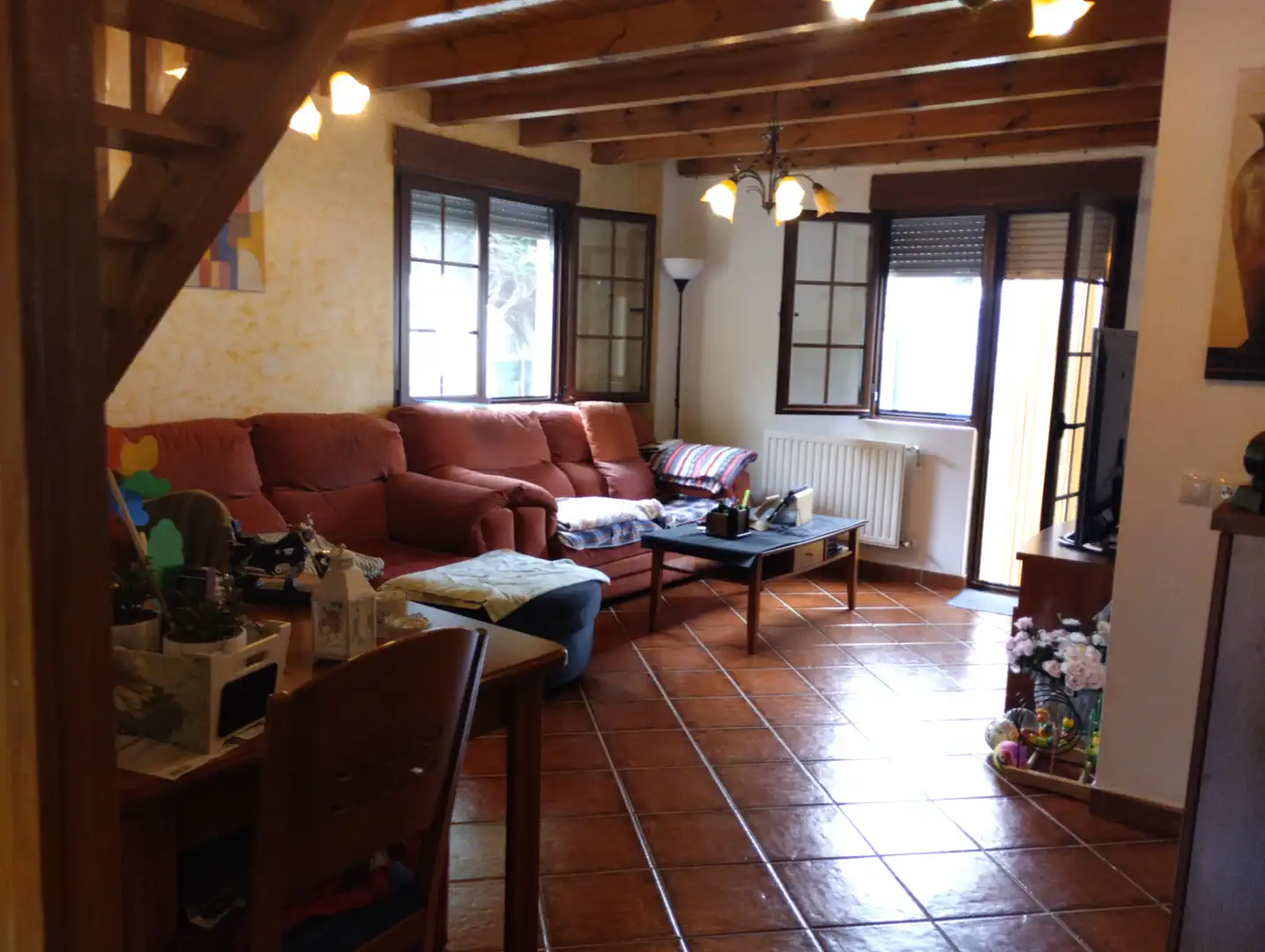 Sala de estar de Casa o chalet en venta en Hazas de Cesto con Calefacción, Jardín privado y Terraza