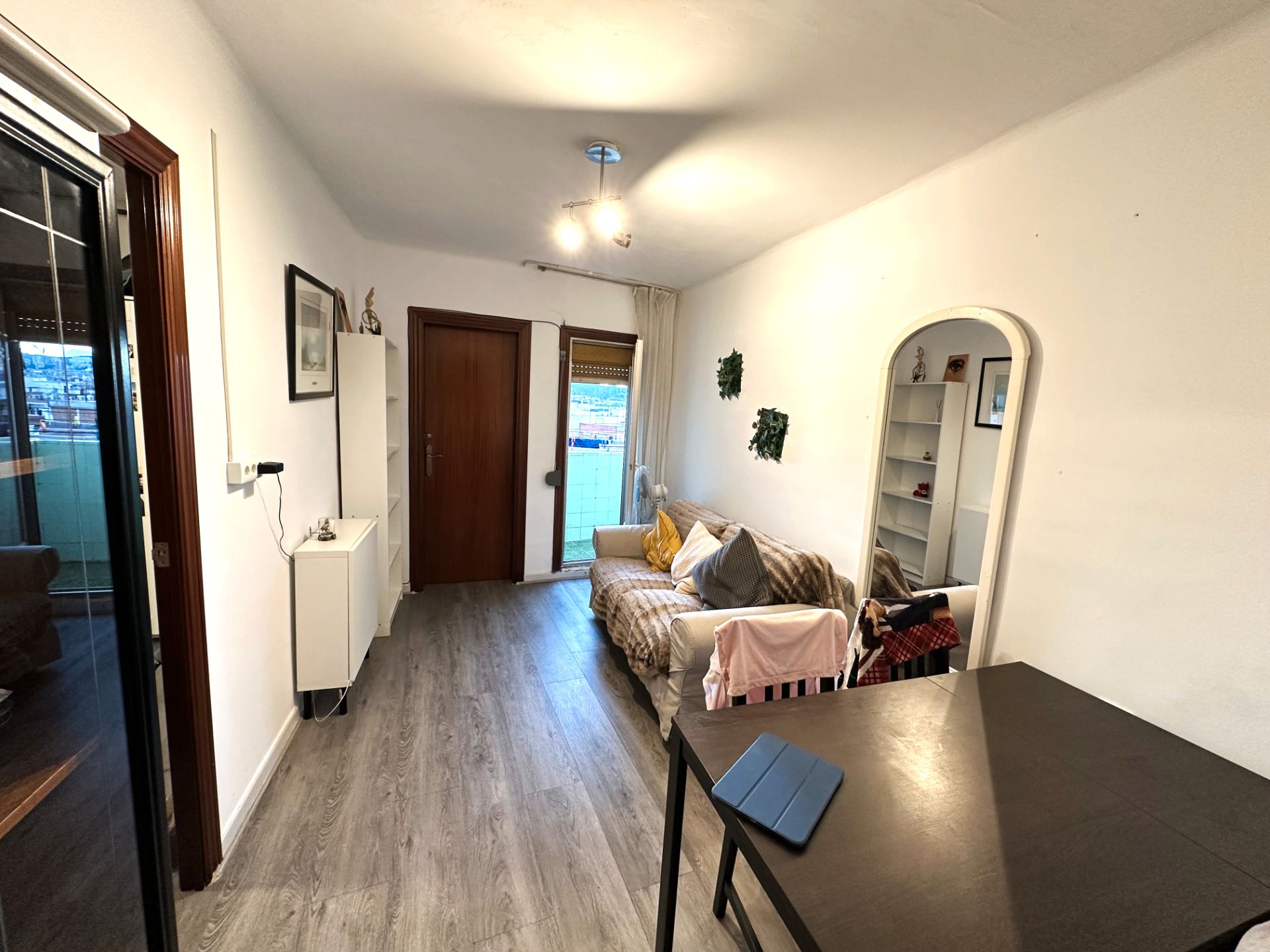 Sala d'estar de Pis en venda en Santa Coloma de Gramenet amb Aire condicionat, Moblat i Balcó