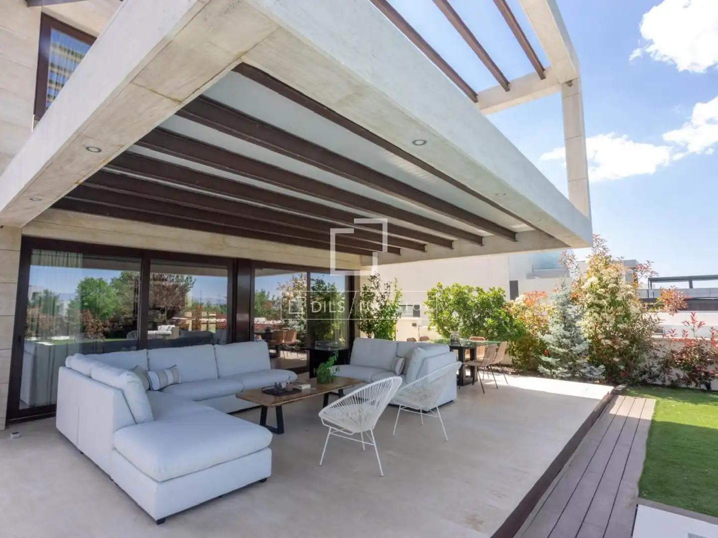 Terrasse von Country house zur Miete in Majadahonda mit Klimaanlage, Heizung und Privatgarten