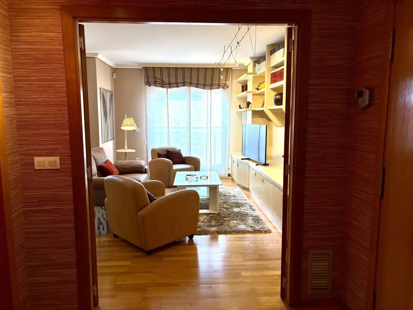 Living room of Flat for rent in Castellón de la Plana / Castelló de la Plana  with Air Conditioner, Heating and Terrace
