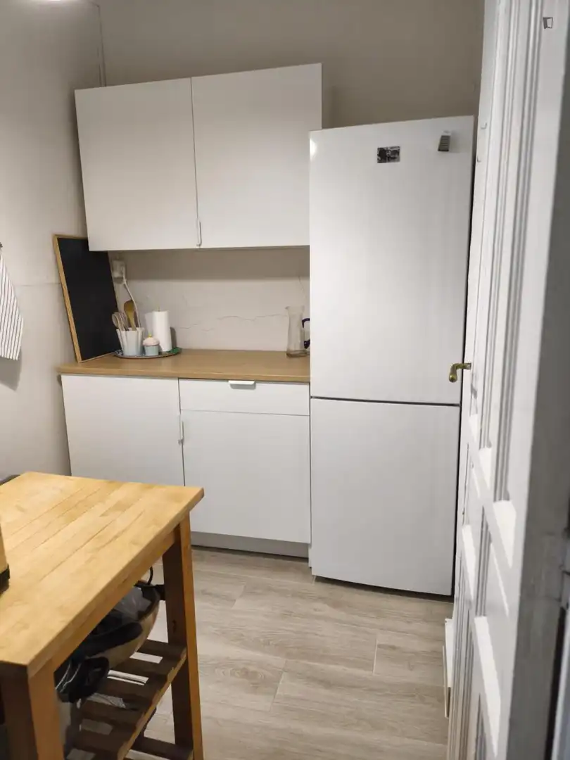 Cocina de Apartamento para compartir en Sevilla con Aire acondicionado, Amueblado y Lavadora