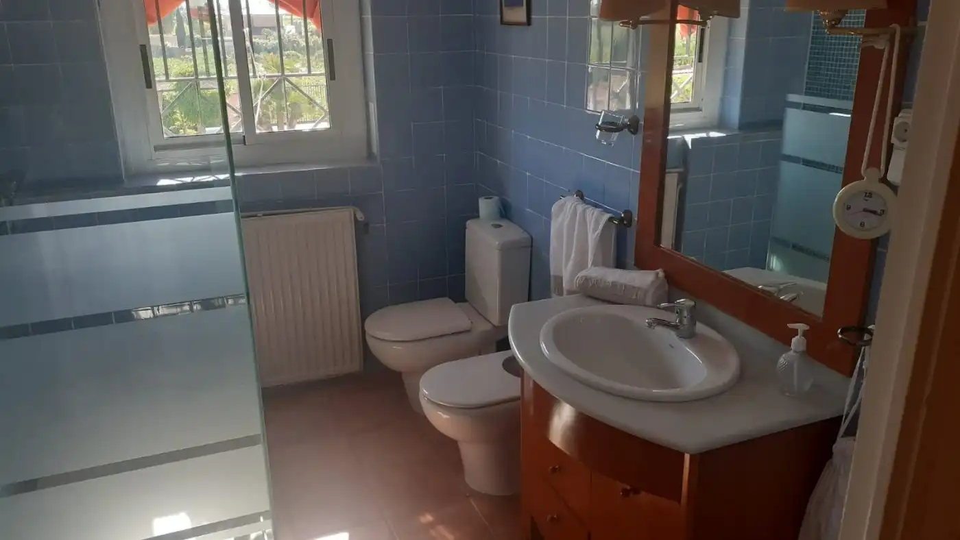 Bany de Casa o xalet en venda en Elche / Elx amb Aire condicionat, Jardí privat i Terrassa