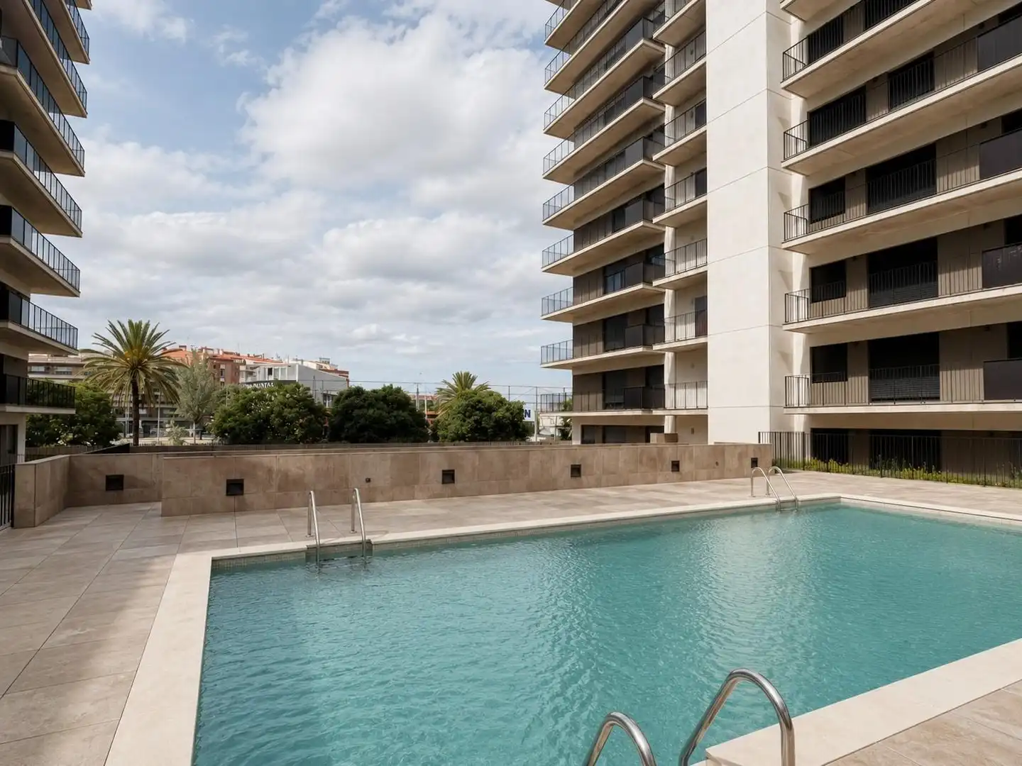 Schwimmbecken von Wohnung zur Miete in Terrassa mit Heizung, Parkett und Terrasse