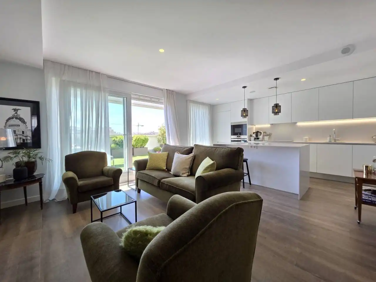 Living room of Attic for sale in Zaragoza  with Air Conditioner, Heating and Parquet flooring