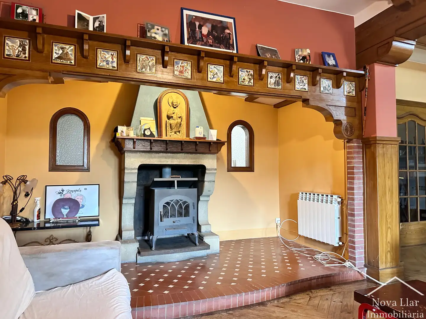 Sala d'estar de Casa o xalet en venda en Ripoll amb Calefacció, Jardí privat i Parquet