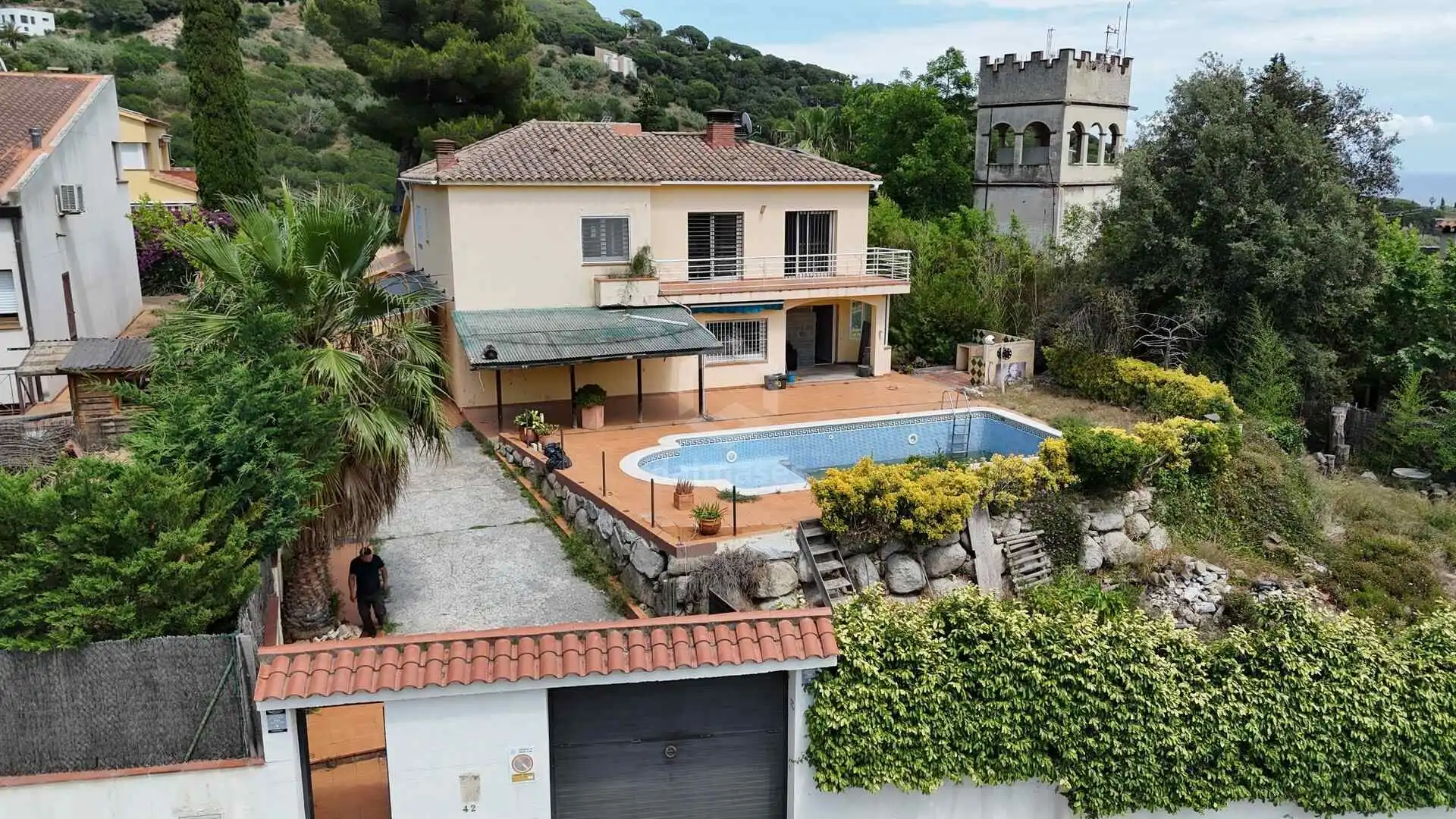 Außenansicht von Haus oder Chalet zum Verkauf in Cabrera de Mar mit Heizung, Privatgarten und Terrasse