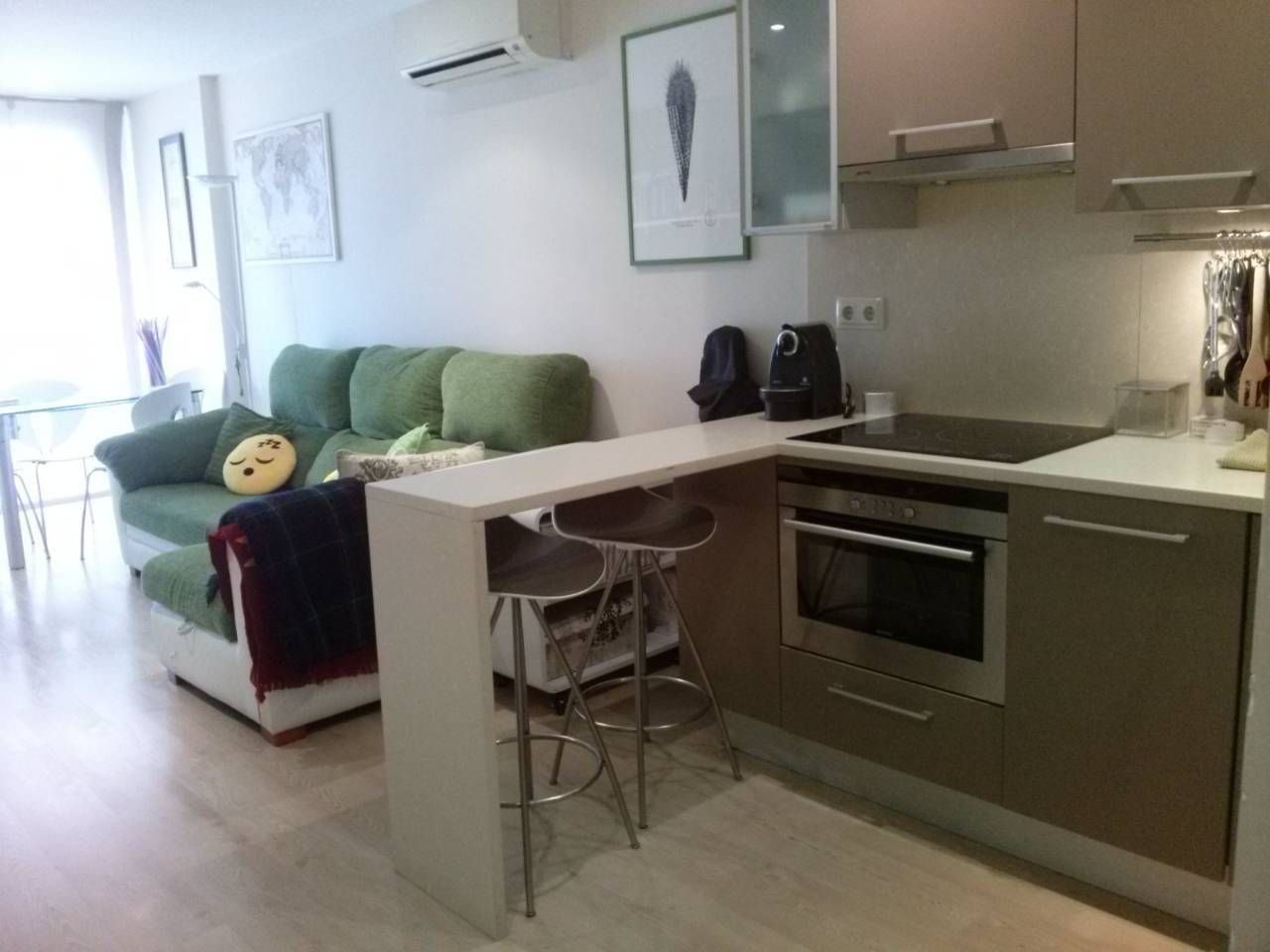Cuina de Apartament de lloguer en Sant Cugat del Vallès amb Aire condicionat, Calefacció i Moblat