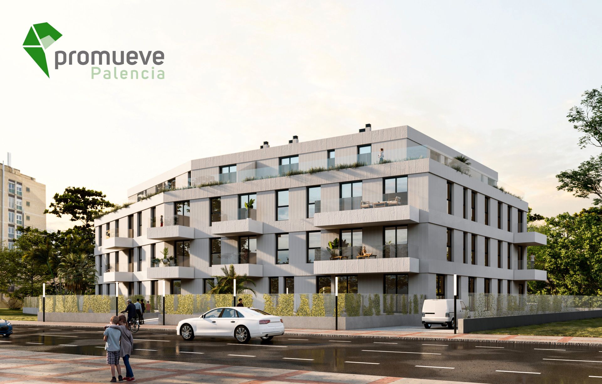 Exterior view of Apartment for sale in Palencia Capital  with Terrace and Community pool