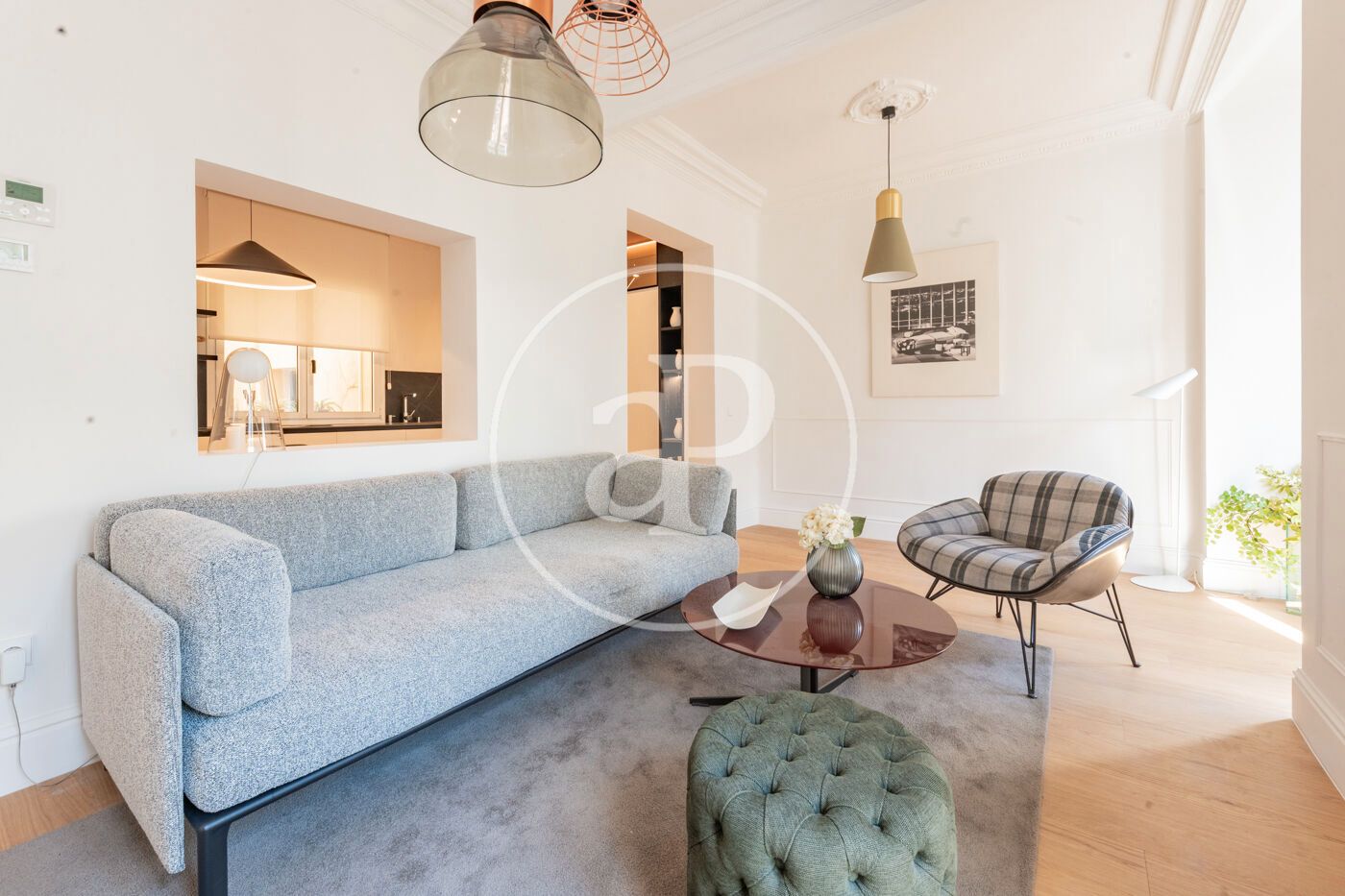Living room of Flat for sale in  Madrid Capital  with Air Conditioner, Heating and Furnished