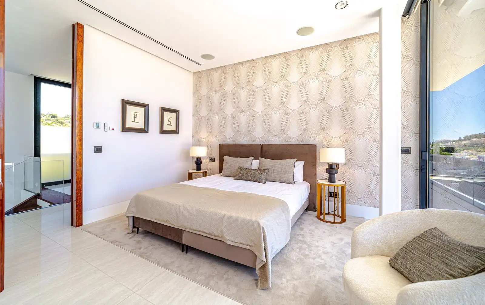 Schlafzimmer von Haus oder Chalet zur Miete in Marbella mit Klimaanlage, Privatgarten und Terrasse