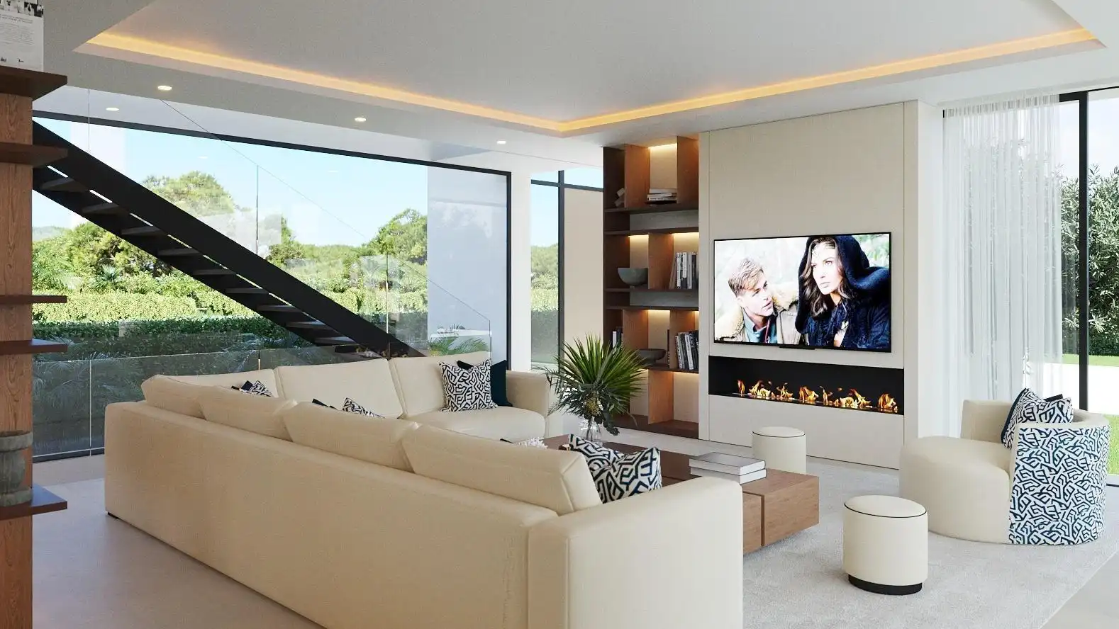 Sala d'estar de Casa o xalet en venda en Marbella amb Aire condicionat, Calefacció i Jardí privat